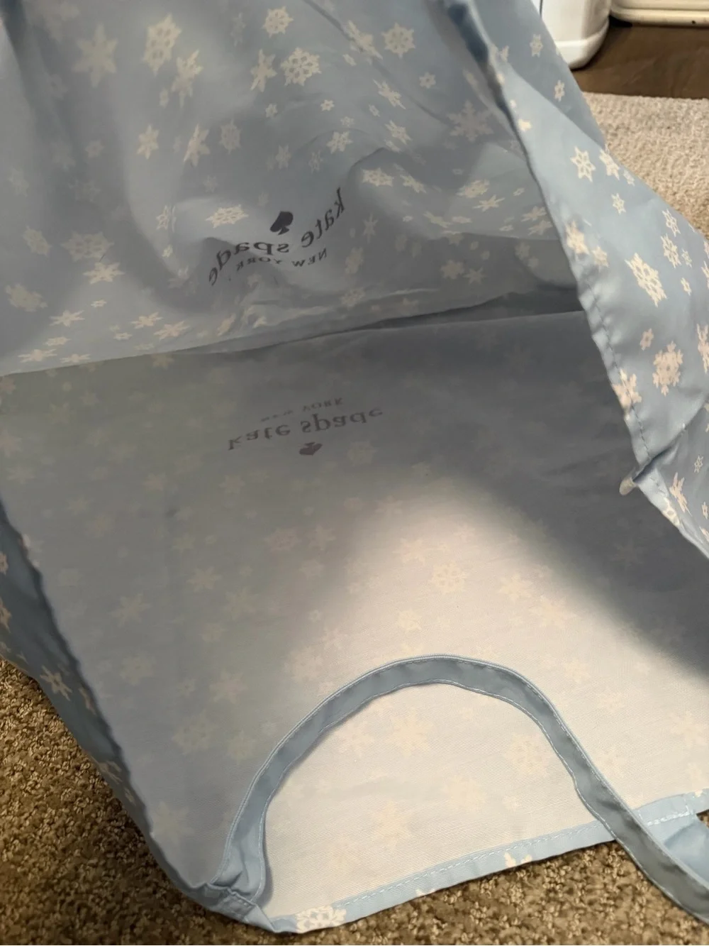 kate spade Light Blue Snowflake Print Tote